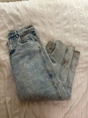 Edikted Light Wash Blue Flare Jeans